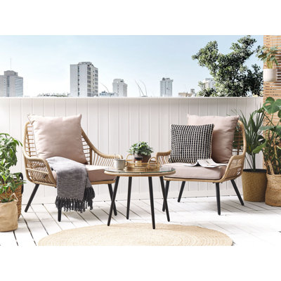 Streton 2 Seater Bistro Set with Cushions