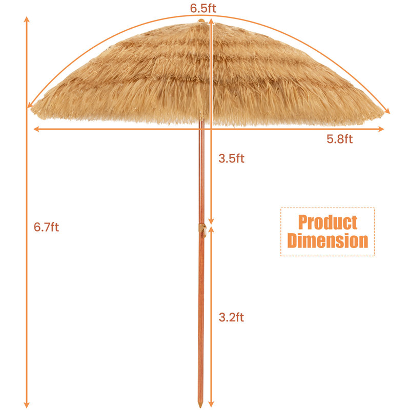 Parasol de plage 78 po