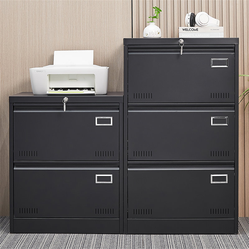 2 Drawer Metal Lateral File Cabinet With Lock