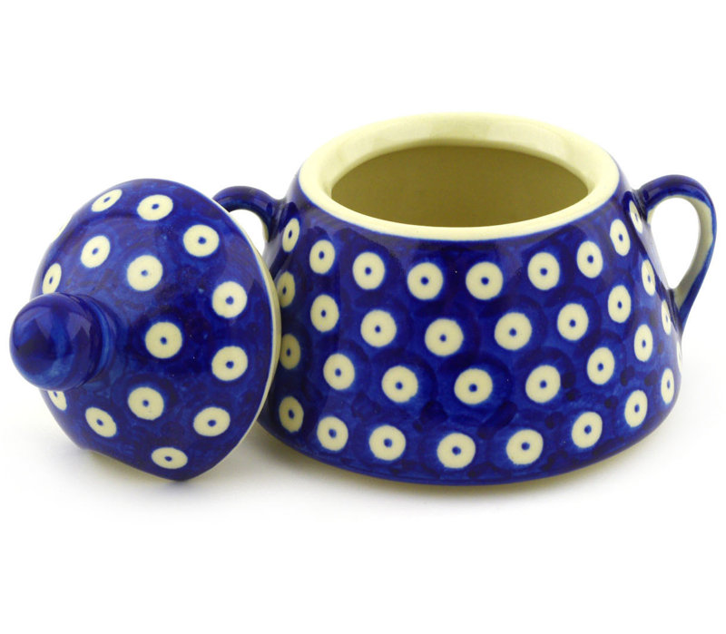 Blue Eyed Peacock Sugar Bowl