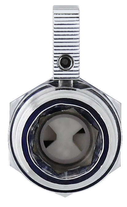 Water Saver Flow Control and Shut Off Valve, Polished Chrome