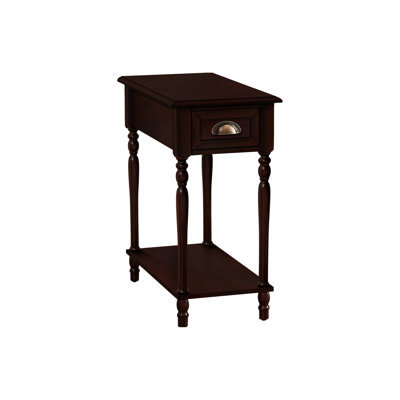 Bedroom Nightstand, Nightstand, Traditional Style Side Table, Narrow End Table With Storage Shelf And Drawer