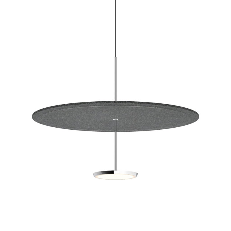 Sky Sound Pendant, 17.5" H x 24" W x 24" D, Anthracite, Black