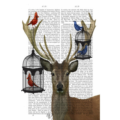 Deer & Bird Cages by Fab Funky - Wrapped Canvas Print