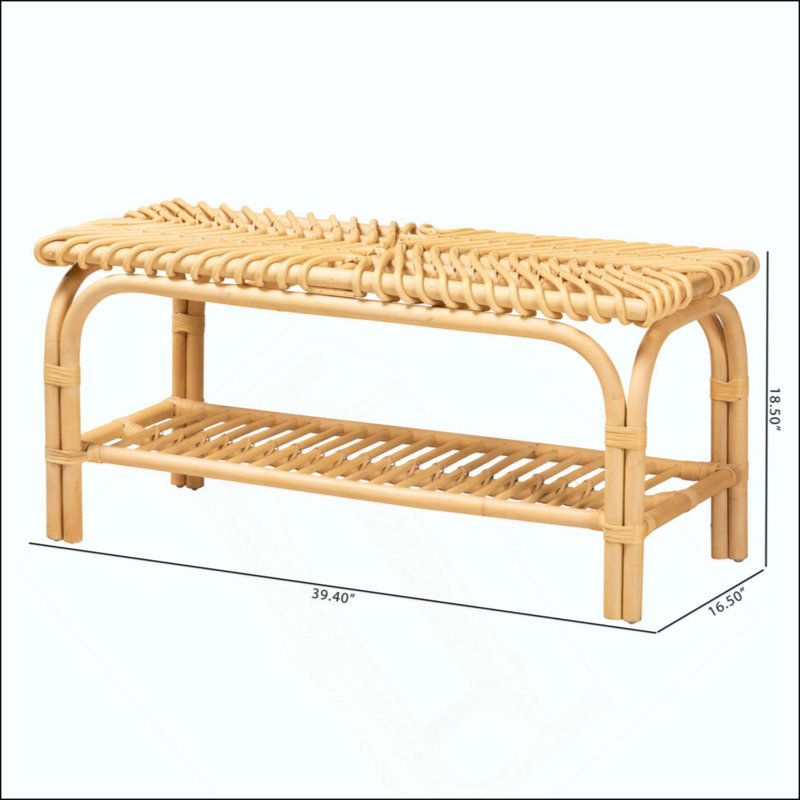 Banc d'appoint Modern Bohemian Rattan