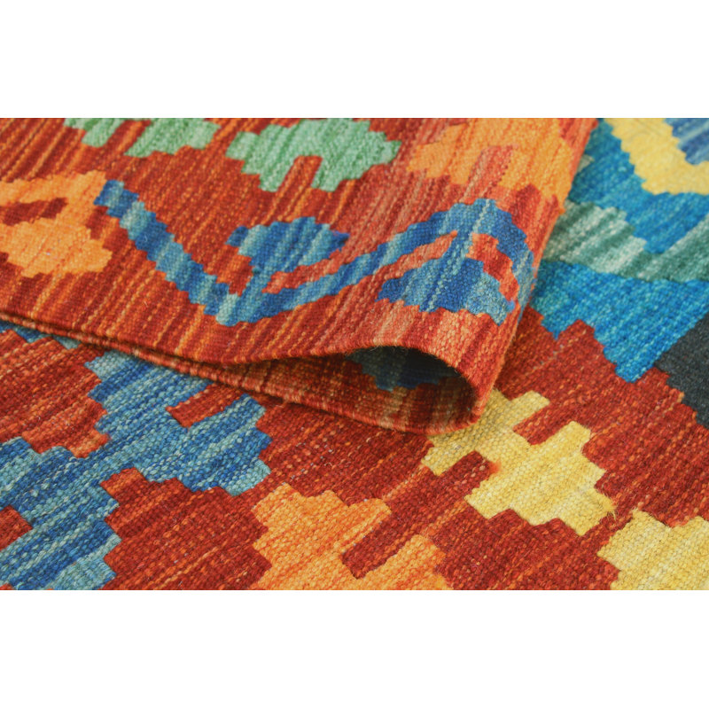 Flatweave Vallen Turquoise Rug