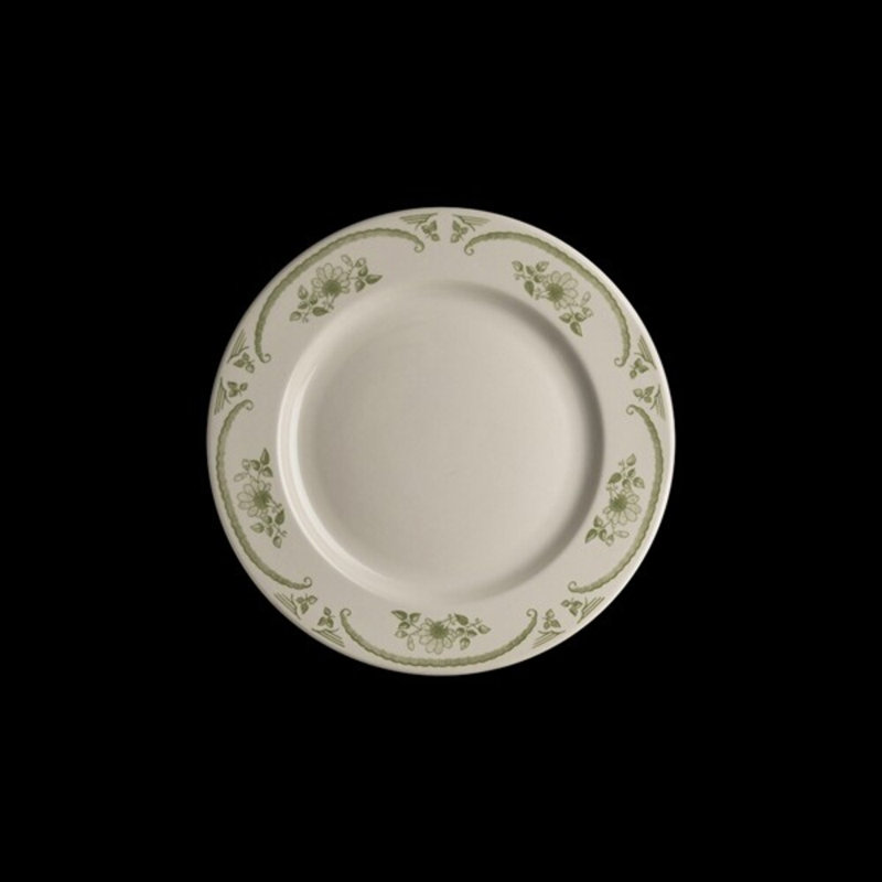 AMERICAN ROSE plaque bord roulé, Blanc/vert