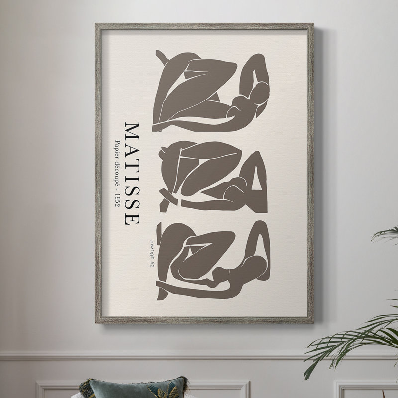 Matisse CCLIV, reproduction encadrée - bois massif, Argent rétro, H 11 po x l 9 po