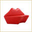 Causeuse rembourrée en cuir 59 po Kiss-1587390130