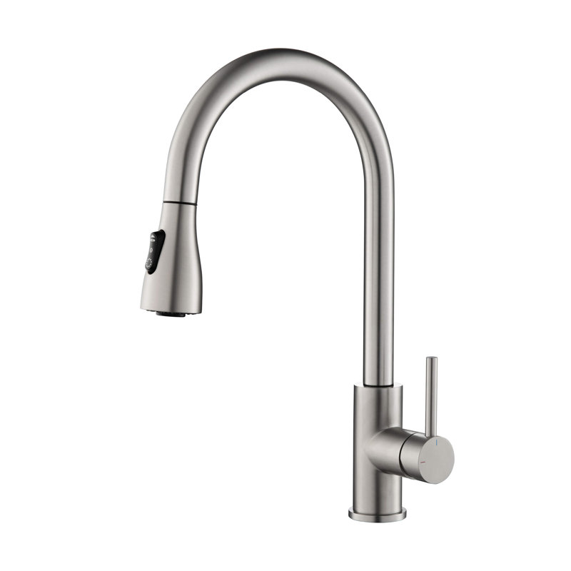 KIBI Pull Down Kitchen Faucet, Brush Nickel