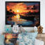 «Coastaltropical Boat At Dusk II», reproduction d'art sur toile encadrée-487627949-488414193