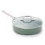 Ceramic Nonstick 3-Qt. Saut Pan with Lid, Silver Ash