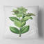 Carré, feuilles vertes rétro VI - Coussin décoratif traditionnel imprimé-60158821