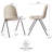 Berlin Contemporary Minimalist Stackable Plastic Dining Chair with Metal Leg, Quick Assembly, Indoor/Outdoor Chair (Set of 4)-970094012