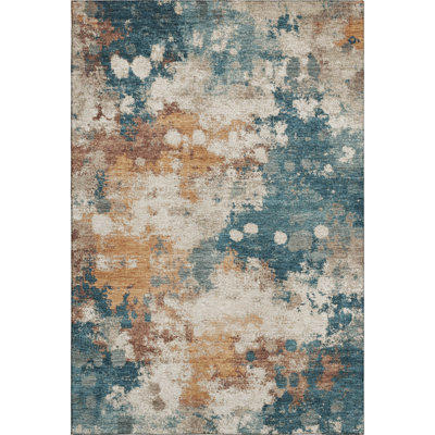 Premium Machine Washable Mayfield AMF2114 Abstract Rug