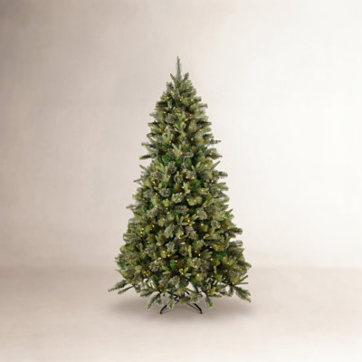 Kanhaya Flocked Pre-Lit Pine Christmas Tree