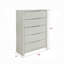 Commode de rangement moderne en bois beige à 5 tiroirs pour chambre à coucher