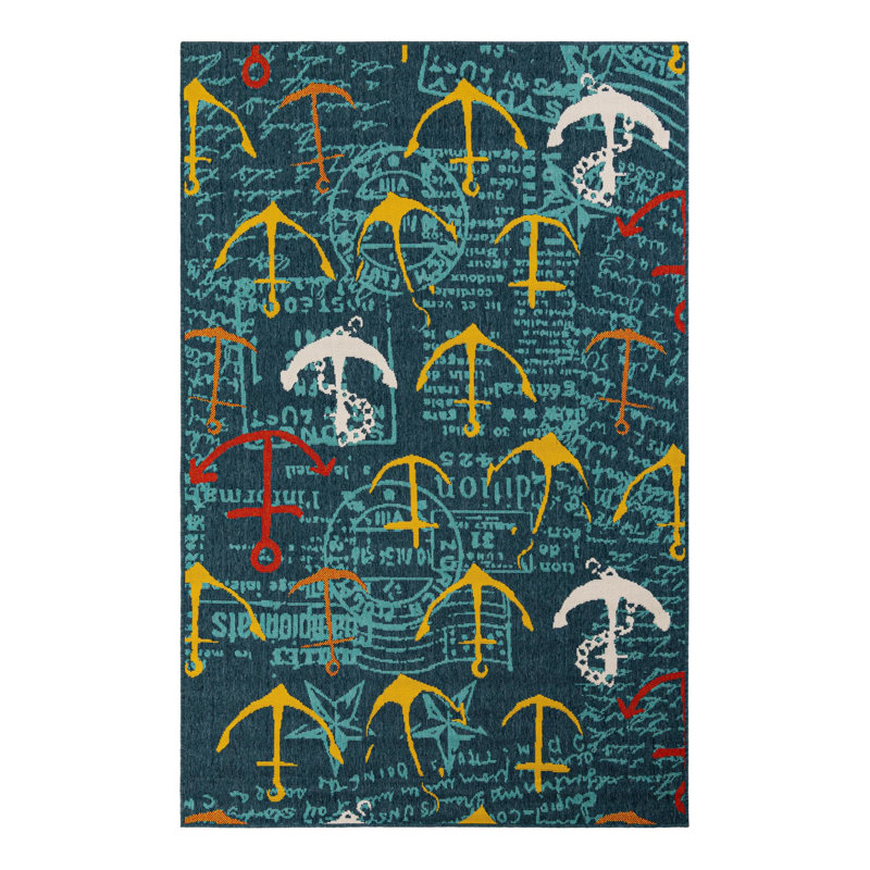 Angelys Indoor/Outdoor Area Rug, Rectangle 5'1" x 8'