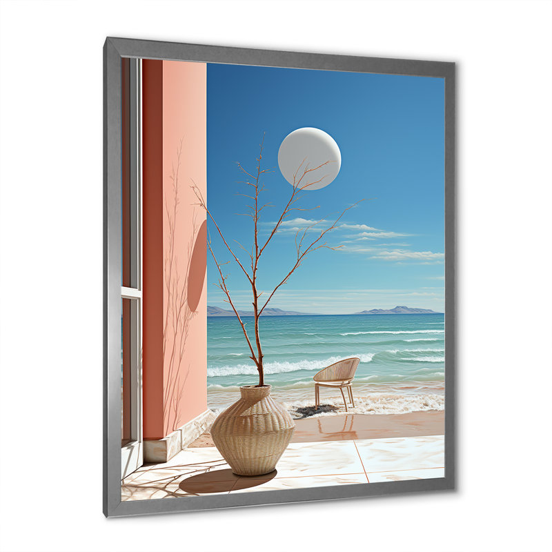 «Coastal Dream Simplicity Retreat» sur toile, Cadre photo argenté, H 32 po x l 24 po x P 1 po