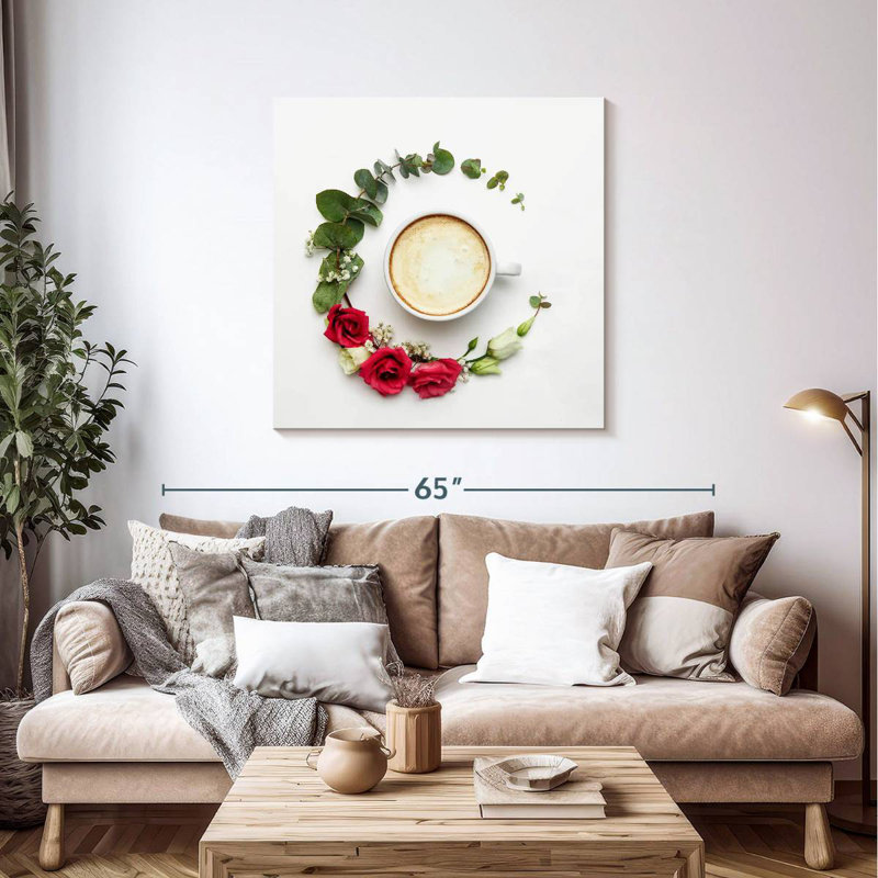 Yarlin Floral Cappuccino Coffee, 39" H x 39" W