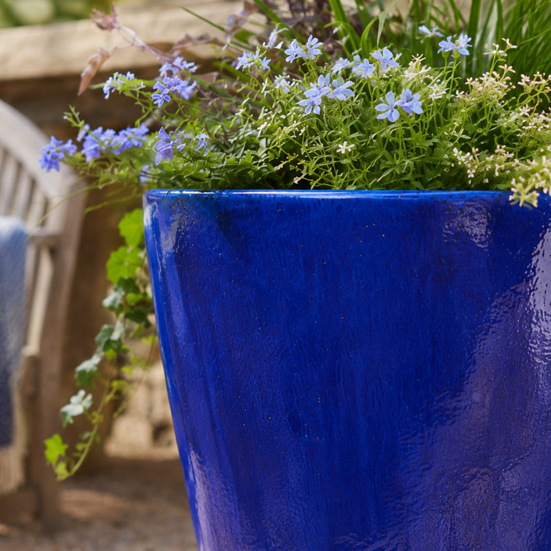 27.5 in. Vaso Planter - Falling Blue