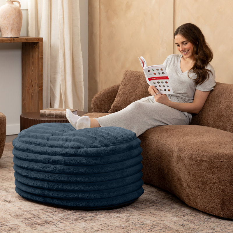 Repose-pieds Mercer41 Paran, Navy, 16" H x 26" W x 35" L