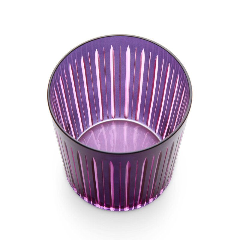 Prism Double Old Fashioned Glasses, Purple, 13 oz.