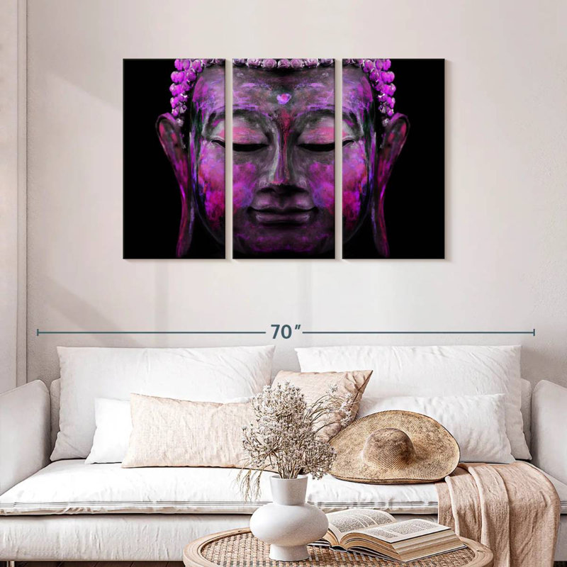 Adella Purple Buddha, 28" H x 45" W