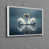 White Floater Framed