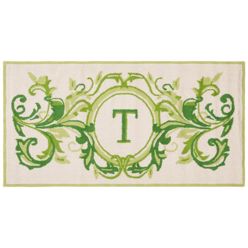 Paillasson Beldegg, T, L 36 po x L 72 po, Beige et vert
