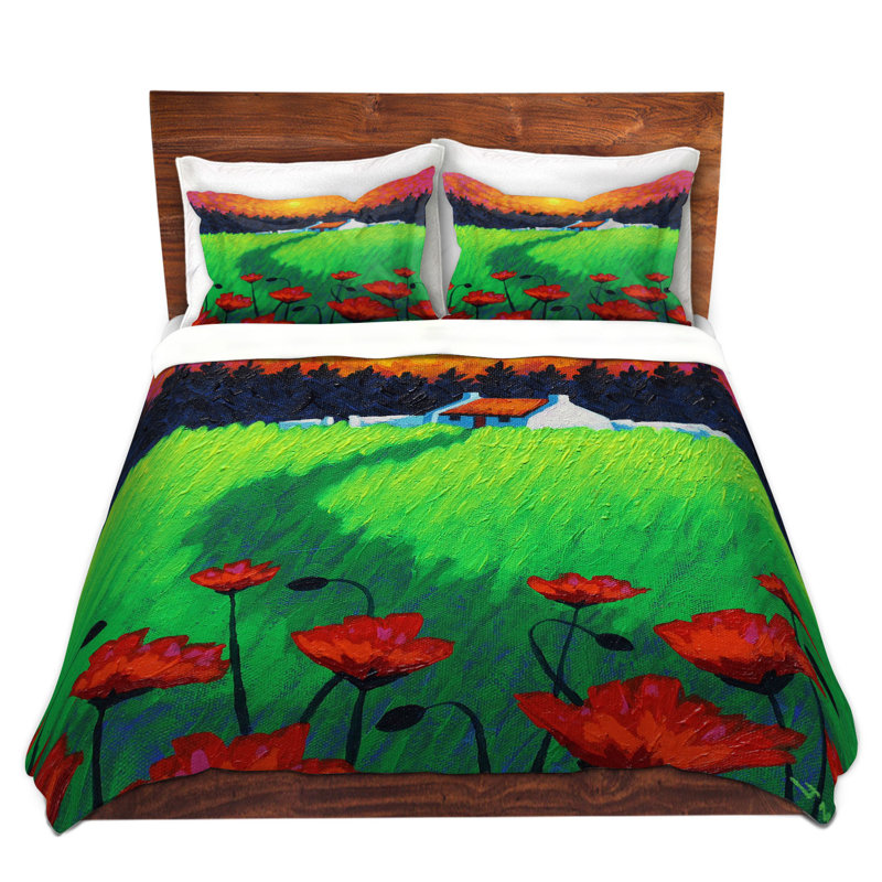 Ensemble de housse de couette en microfibre DiaNoche par John Nolan - Poppy Sunset