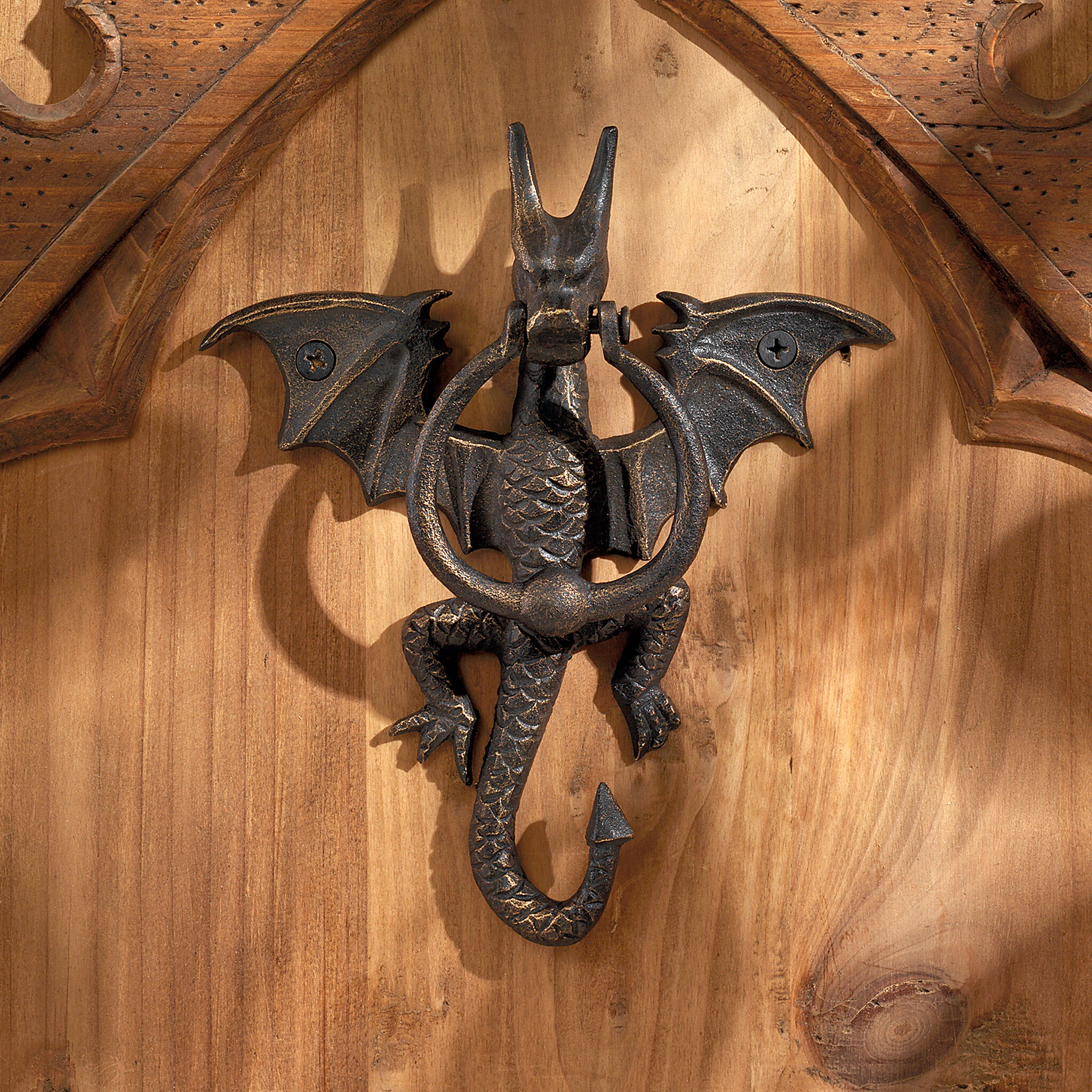 Design Toscano Tintagel Castle Dragon Foundry Iron Door Knocker  Reviews  Wayfair Canada