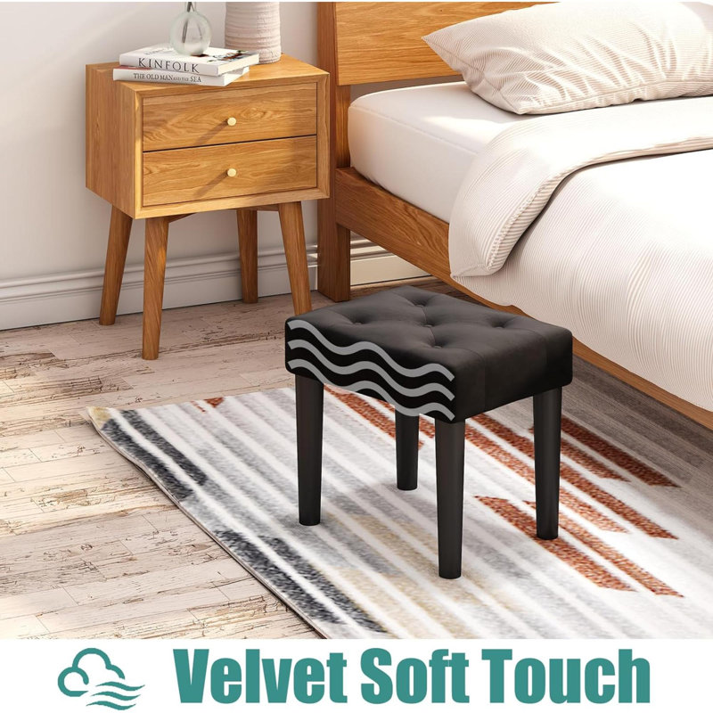 Elissha Solid Wood Accent Stool