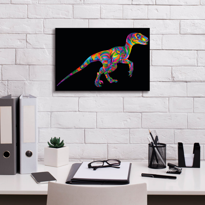 «Epic Graffiti» «Raptor» par Bob Weer, toile murale «Raptor» par Bob Weer, H 12 po x l 18 po x P 0,75 po