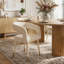 Ensemble de table de salle à manger ovale 79 po avec 6 chaises rembourrées Modern-1842512970