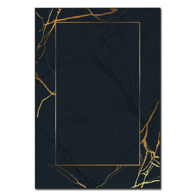Tapis luxueux en velours, 2,6 x 4,6 pieds, 100% polyester, 740 g / m² | Éponge stratifiée antidérapante pour le confort | Facile à laver à la machine | Imprimé numérique moderne, parfait pour n'importe quelle pièce