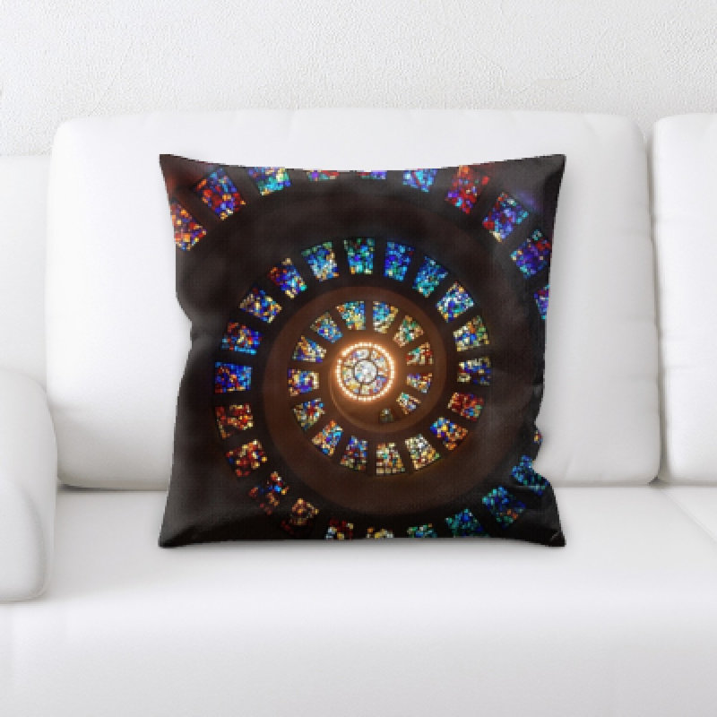 Coussin abstrait en verre coloré Cullen
