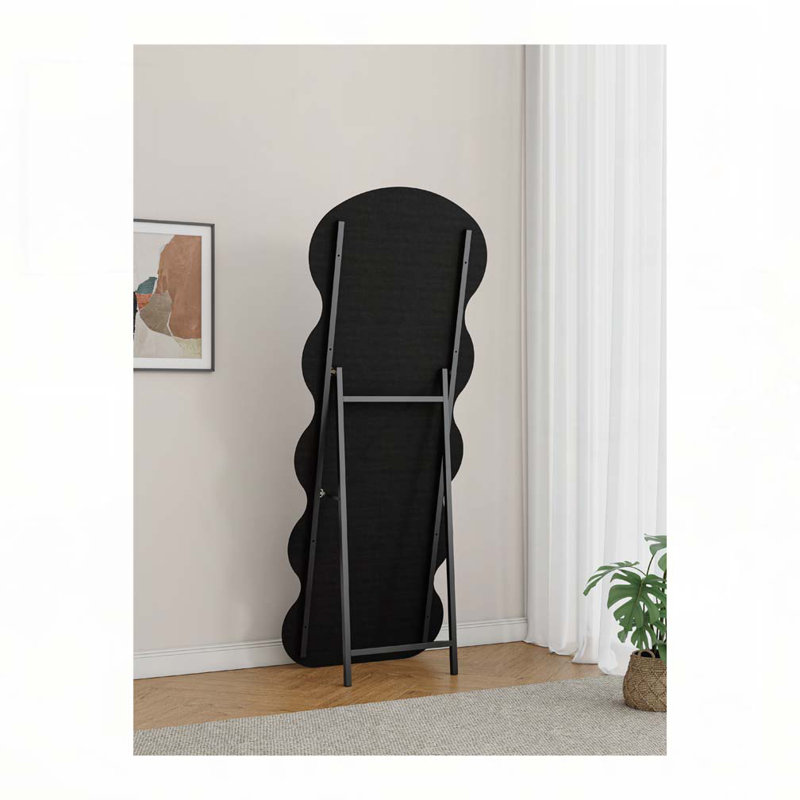 Miroir de plancher Flannel, Noir