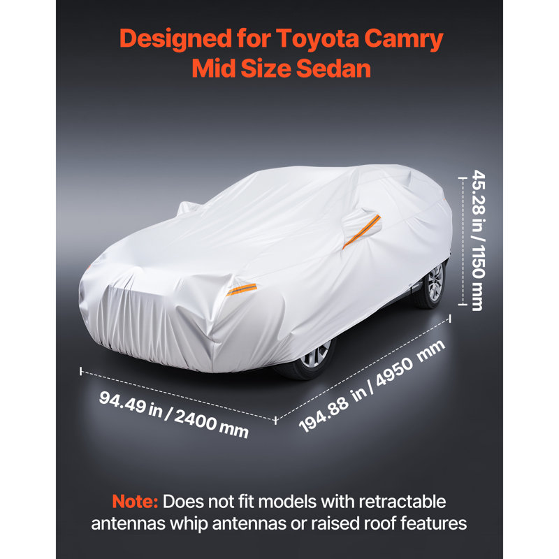 Housse de protection pour voiture pour voiture berline de taille moyenne