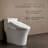SmartBidet SB-2000WE Electric Bidet Toilet Seat with Heated Seating, Warm Air Dryer, Temperature Control Wash, and Control Panel, Elongated Seating