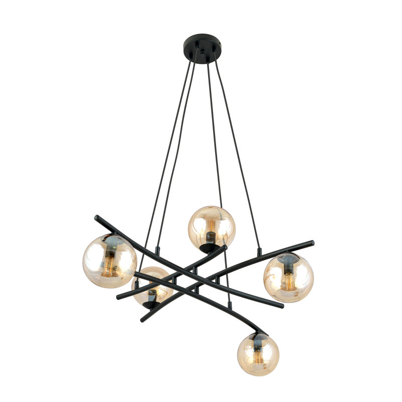 Adaleia 5 - Light Geometric Pendant, Amber