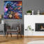  «Celestial Time Keeper 1» par Rey Klimt, art mural en verre acrylique, 36 po x 36 po