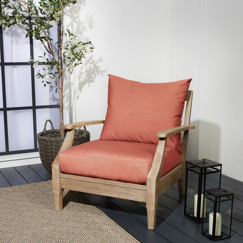 Coussin de siège / dossier extérieur Sunbrella® 2 pièces Latitude Run®, L 25 po x P 25 po, Sunbrella® vert