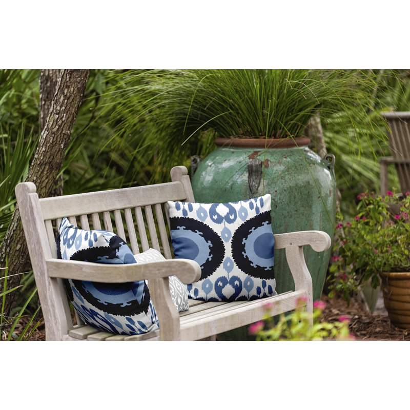 Housse et insert pour coussin carré Happy Hippy, Bleu marine / bleu, H 16 po x l 16 po