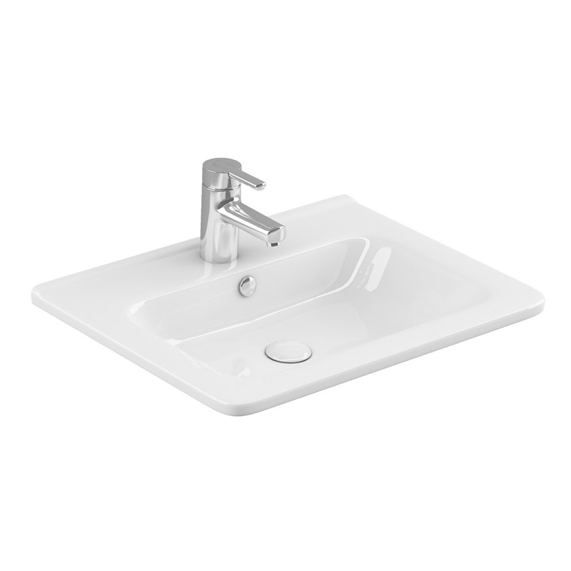 Joy 23.6" Drop-In/Wall Mount Bathroom Sink, Single Hole