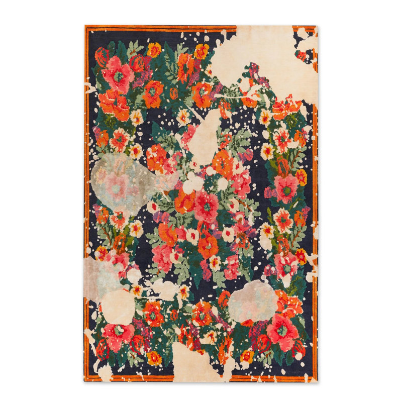 Tapis intérieur / extérieur en polypropylène tissé à la machine Shilyn, Rectangle 5 pi x 6 pi 7 po