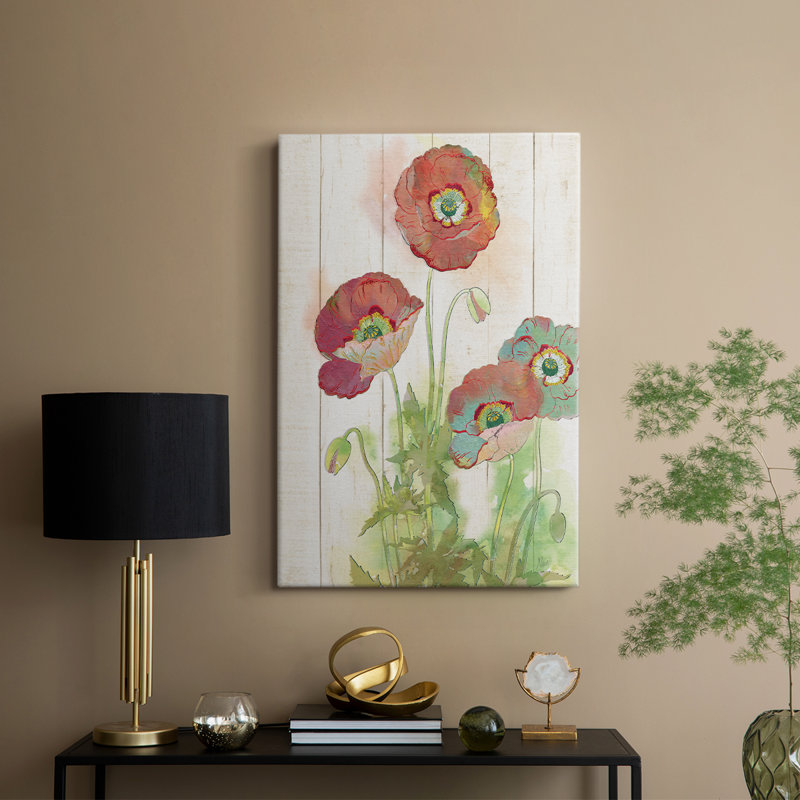 Poppy Play I -Gallery Wrarap Cavas, H 27 po x l 18 po