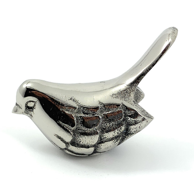 Figurine oiseau à signes de santé Adrik, Gris