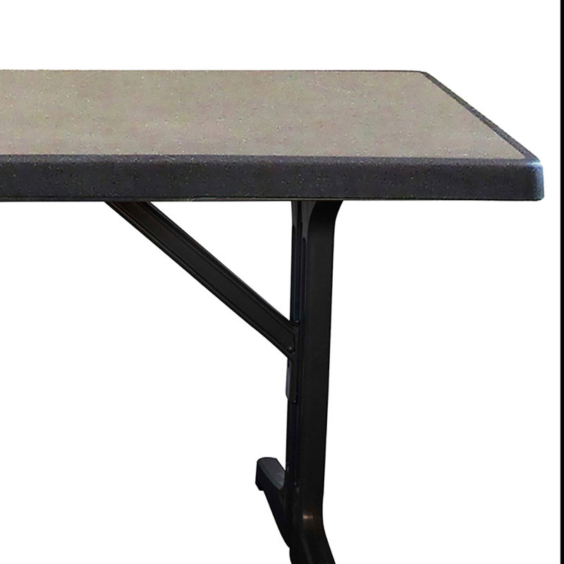 Table rectangulaire 28,75 po Omega, Métal Brossé
