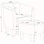 Fauteuil demi-tonneau et repose-pieds de 25,55 po de largeur Al joursen-642947611